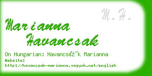 marianna havancsak business card